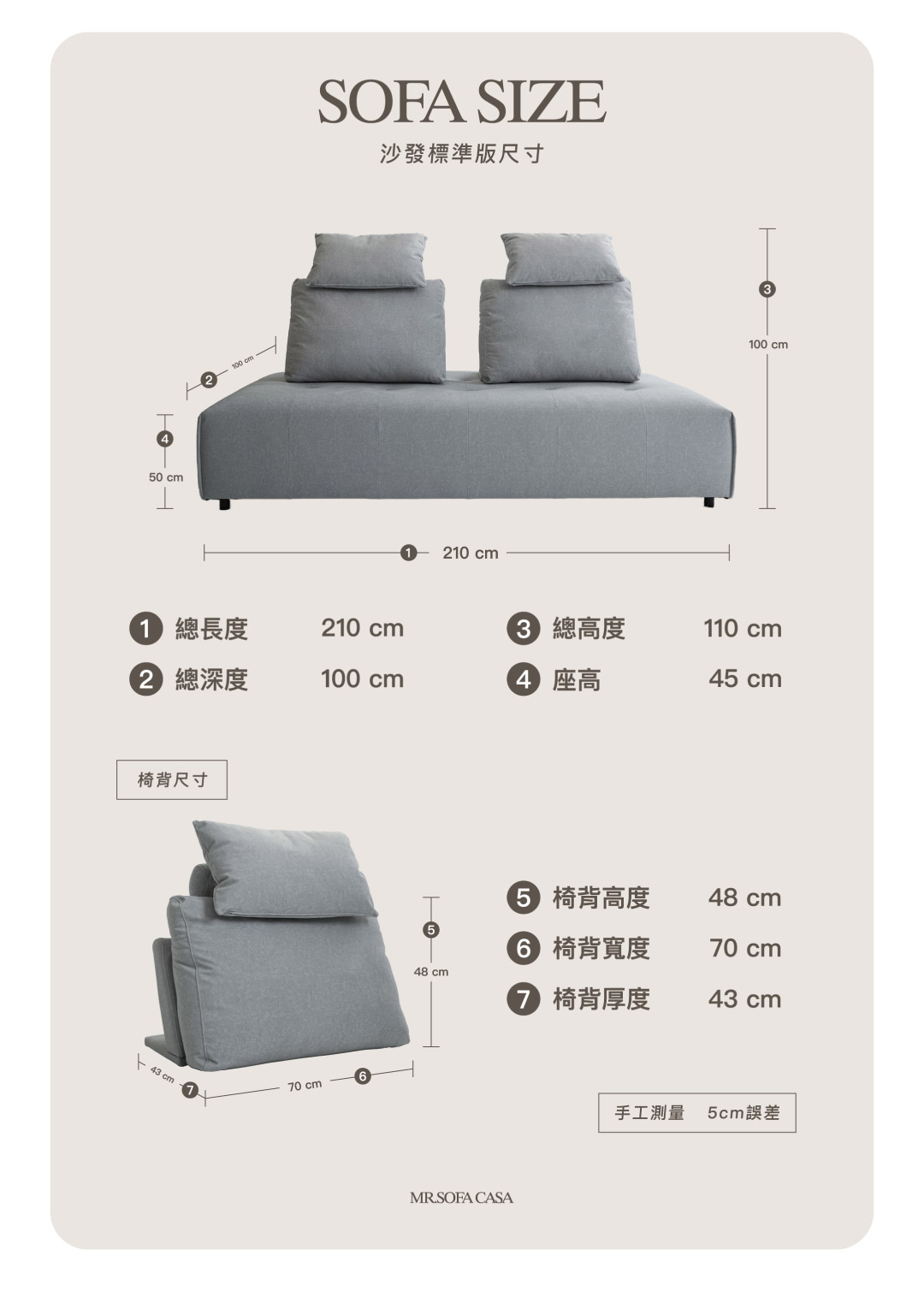尼斯沙發尺寸圖